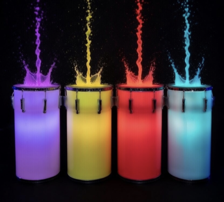 PERCUSIÓN DE LUZ – NEON WATER DRUMS — Voiz Producciones
