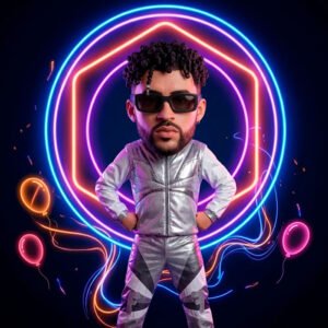 bad bunny show de cabeza gigante