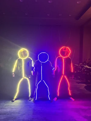 Show Stickman LED para eventos en Bogotá, Voiz Producciones