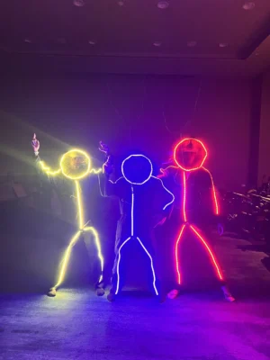 Show Stickman LED para eventos en Bogotá, Voiz Producciones