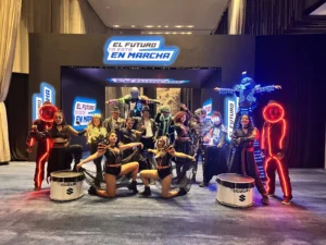 Show Stickman LED para eventos en Bogotá, Voiz Producciones