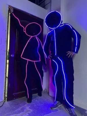 Show Stickman LED para eventos en Bogotá, Voiz Producciones